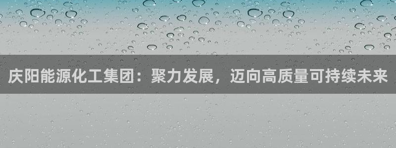 球盟会APP官网：庆阳能源化工集团：聚力发展，迈向高质量可持